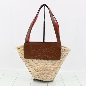Christian Louboutin Straw Loubishore Tote Bag